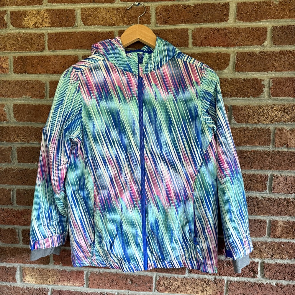 Lands' End Vibrant Multicolor Jacket. Girls size large. 10-12.  spring / fall.